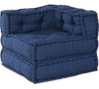 Ensemble de canapés modulaires vidaXL, 4 pièces, tissu indigo