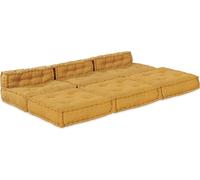 Ensemble de canapés modulaires vidaXL, 4 pièces, tissu jaune