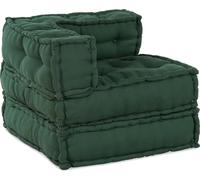 Ensemble de canapés modulaires vidaXL, 4 pièces, tissu vert