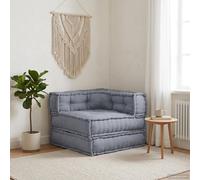 Ensemble de canapés modulaires vidaXL, gris, 70 x 70 x 56 cm, tissu