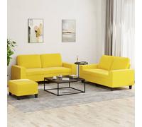 vidaXL Ensemble de canapés 3 pcs - Jaune clair