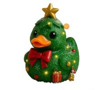 Ensemble de canards en caoutchouc festifs - Décoration de Noël | Figurines de canards en résine pour décoration de table et décorations de Noël ; idées de remplissage de chaussettes comme