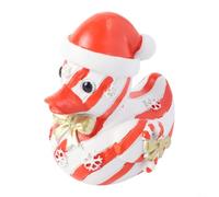 Ensemble de canards en caoutchouc festifs - Décoration de Noël | Figurines de canards en résine pour décoration de table et décorations de Noël ; idées de remplissage de chaussettes comme