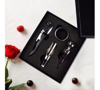 Ensemble de carafe à vin, ouvre-bouteille à pression, bec verseur, bouchon, anneau, coupe-capsule de vin. Cadeau de Noël, cadeau d'anniversaire. Coffret cadeau professionnel d'ouvre-bouteille de vin, 