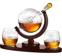 Ensemble de carafe à whisky avec 2 verres gravés, une 30 oz et des 9