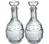 Ensemble de carafes à whisky - 2 carafes en cristal de 1 litre - Bouteilles en verre avec bouchon, idéales pour le whisky et autres spiritueux