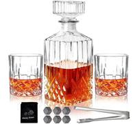 Ensemble de carafes à whisky, comprenant 2 verres et des pierres à whisky, capacité : 1000 ml