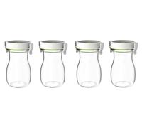 Ensemble de carafes sous vide, 4 carafes de 370 ml, en verre, avec couvercle