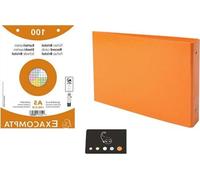 Ensemble de cartes index perforées - Système de classement de documents - Organisation de bureau - Cartes Bristol perforées - Format A5 - 100 pièces - Orange