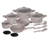 Ensemble de Casseroles Berlinger Haus BH-8111 Titan 15 Pices Gris Mat