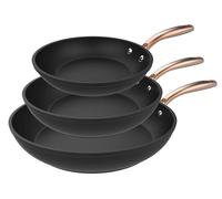 Ensemble de casseroles Cecotec, gamme Polka Fantasy, comprenant des casseroles de 20, 24 et 28 cm, ainsi qu'une marmite, en finition dorée