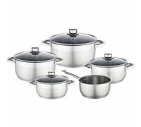 Ensemble de casseroles et poêles Baumalu, acier inoxydable, 9 pièces