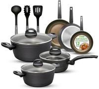 Ensemble de casseroles et poêles Silecomplaza pour induction – Ensembles de casseroles et poêles – Cet ensemble complet de casseroles comprend des casseroles et des poêles compatibles avec les plaques