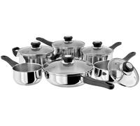 Ensemble de casseroles JUDGE JJH1 Vista, 6 pièces, en acier inoxydable, argenté, dimensions : 50,4 x 34,2 x 27,4 cm