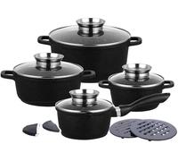 Ensemble de casseroles - KLAUSBERG - KB-7360 - 12 éléments - Revêtement en granit - Compatible induction