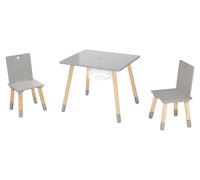 Ensemble de chaises et table pour enfants en bois de la marque roba, avec espace de rangement. Ensemble de meubles pour enfants comprenant 2 chaises et 1 table. Ensemble de table pour enfants incluant