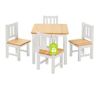 Ensemble de chaises pour enfants Amy - 4 petites chaises blanc naturel (BY)