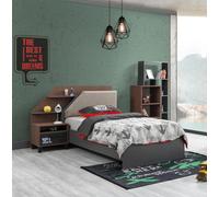 Ensemble de chambre d'enfant Lit d'enfant Table de nuit Meubles modernes ris