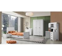 Ensemble de chambre d'enfant Lit Table de nuit Commode Armoire Bureau 5pcs.