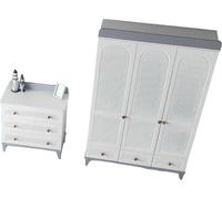 Ensemble de chambre d'enfant moderne Armoire Commode Bureau Blanc 3pcs Nouveau
