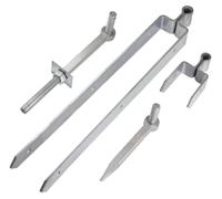 Ensemble de charnières pour portail double, galvanisé, 61 cm, qualité professionnelle