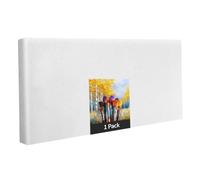 Ensemble de châssis en 1 pièce de 60 x 110 cm - Toile d'art blanche en polyester à peindre, prête à l'emploi, convient pour les peintures acryliques ou les peintures textiles, fournitures de projet de
