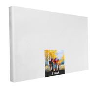 Ensemble de châssis en 1 pièce de 80 x 120 cm - Toile d'art blanche en polyester à peindre, prête à l'emploi, convient pour les peintures acryliques ou les peintures textiles, fournitures de projet de