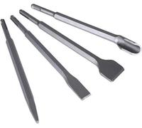 Ensemble de chisels SDS-Plus - Ciseaux métalliques - Montage de matériaux - Acier durci - 4 pièces - Argent