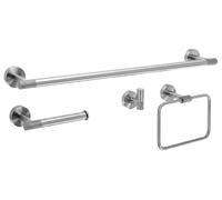 Ensemble De Cintres De Salle De Bain Rea Grid Nickel Brossé