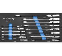 Ensemble de clés à anneau Hogert HT7G147; 8-21 mm; 14 unités