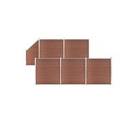 VidaXL Clôture en WPC - Marron - 965x186 cm