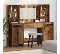Ensemble de coiffeuse 3 pièces en bois vieilli G