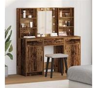 Ensemble de coiffeuse 3 pièces en bois vieux et en bois d ingénierie G