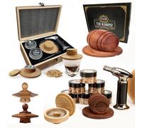Ensemble de Collection pour fumer de Cocktail, chaîne d'approvisionnement, whisky multi-styles, capuche fumée en bois, accessoires pour Cocktail, outils de Bar de cuisine Wooden Set E