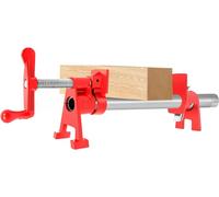 Ensemble de colliers de serrage pour tuyaux Holzleim - Collier de serrage pour tuyau de 1,9 cm - Lot de 4 pièces en fonte robuste - Système de serrage rapide - Pour travaux sur bois - Rouge