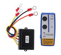 Ensemble de Commande Manuelle de Treuil Aramox, Kit de Commutateur de Télécommande sans Fil Universel Smart Winch avec Récepteur 12V 24V pour Camion ATV SUV(Bleu)