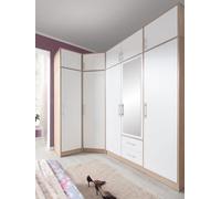 Ensemble de commodes, système de penderie Smart, 3 éléments, blanc, chêne Sonoma