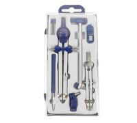 Ensemble de Compas Multifonctionnels en ABS Bleu pour Dessin | Adaptateur, Étudiants en Dessin et Architectes, Table de Tracé, Menuiserie