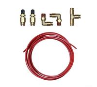 Ensemble de conduite d'air en nylon 1/4 NPT résistant à la pression | Tuyau en nylon rouge de 6 m, résistant à haute pression, idéal pour les réparations de suspension, matériau durable