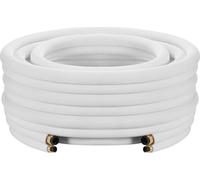Ensemble de conduites pour mini climatiseur split de 30,5 m, tuyaux en cuivre AC de 6,4 et 9,5 mm de diamètre extérieur, bobine isolée épaissie en PE blanc de 3/8 avec écrous évasés, bandes de cerclag
