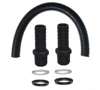 Ensemble de connecteurs de réservoir double avec adaptateur de tuyau de | Liaison des citernes d'eau pour la récolte de pluie et le stockage du jardin