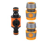 Ensemble de connecteurs de tuyau d ' arrosage en ABS, 2 adaptateurs femelles, 1 double, conception de toit anti-fuite, poignée ergonomique pour l ' irrigation des pelouses, tuyau d ' eau ergonomique, | Réglable,
