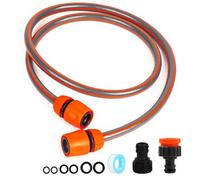 Ensemble de connexion de tuyau pour enrouleur de tuyau d'arrosage, kit de raccord de tuyau comprenant filetage mâle de 1,9 cm, adaptateur de robinet 2 en 1, adaptateur d'extrémité de tuyau de 1,27 cm