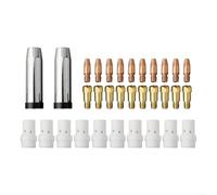 Ensemble de consommables de soudage en cuivre pour torches Mb-36kd Mig Mag avec embouts de contact de 0,8 mm et buses de gaz pour tâches de fabrication de métal Noir