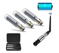 Ensemble de contrôleur DMX JAJALUYA - 1 émetteur sans fil + 3 récepteurs 2,4G Rechargeables Avec sac portable DMX512