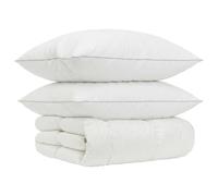 Ensemble de Couette 90% Duvet d'Oie 3 pc 135 x 220 cm Housse Coton | Chaleur hiver,respirant été,coton 100%,certifié OEKO-TEX®,lavable 30°C,gain de place