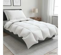 Ensemble de couette 90 % en duvet d’oie FULDA 3 pièces Blanc canard vidaXL vidaX