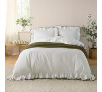 Ensemble de Couette à Volants en Coton Blousey Nature Wylder - Olive - Double