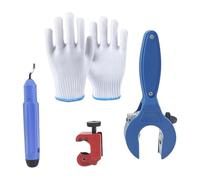 Ensemble de coupe-cliquets pour tuyau de 0,6 cm à 2,8 cm avec outil d'ébavurage, comprend des gants, un quart de tube à cliquets