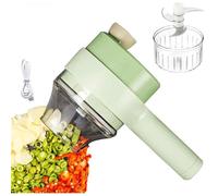 Ensemble de coupe-légumes électrique 4 en 1 - Coupe-légumes électrique multifonction - Hachoir portable - Accessoires de cuisine